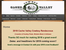 Tablet Screenshot of cachevalleycowboyrendezvous.com